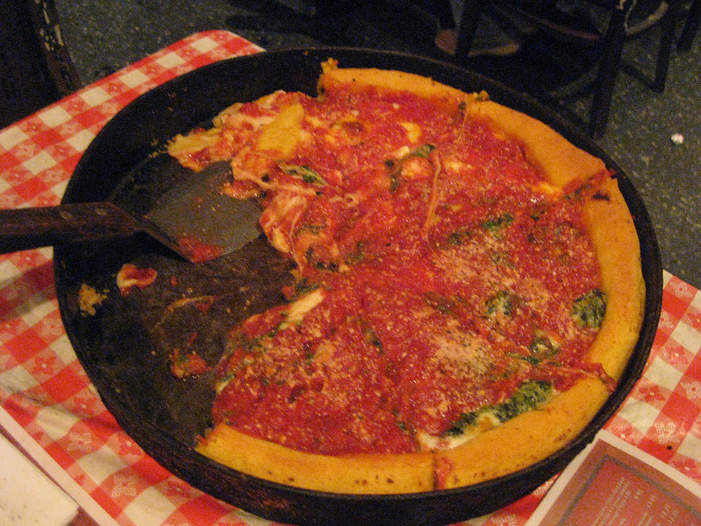 Chicago at leisure:  deep dish pizza at Ginos East, "Crazy Taxi", Navy Pier, soaring to new heights on the Sky Deck - October 15-16, 2011