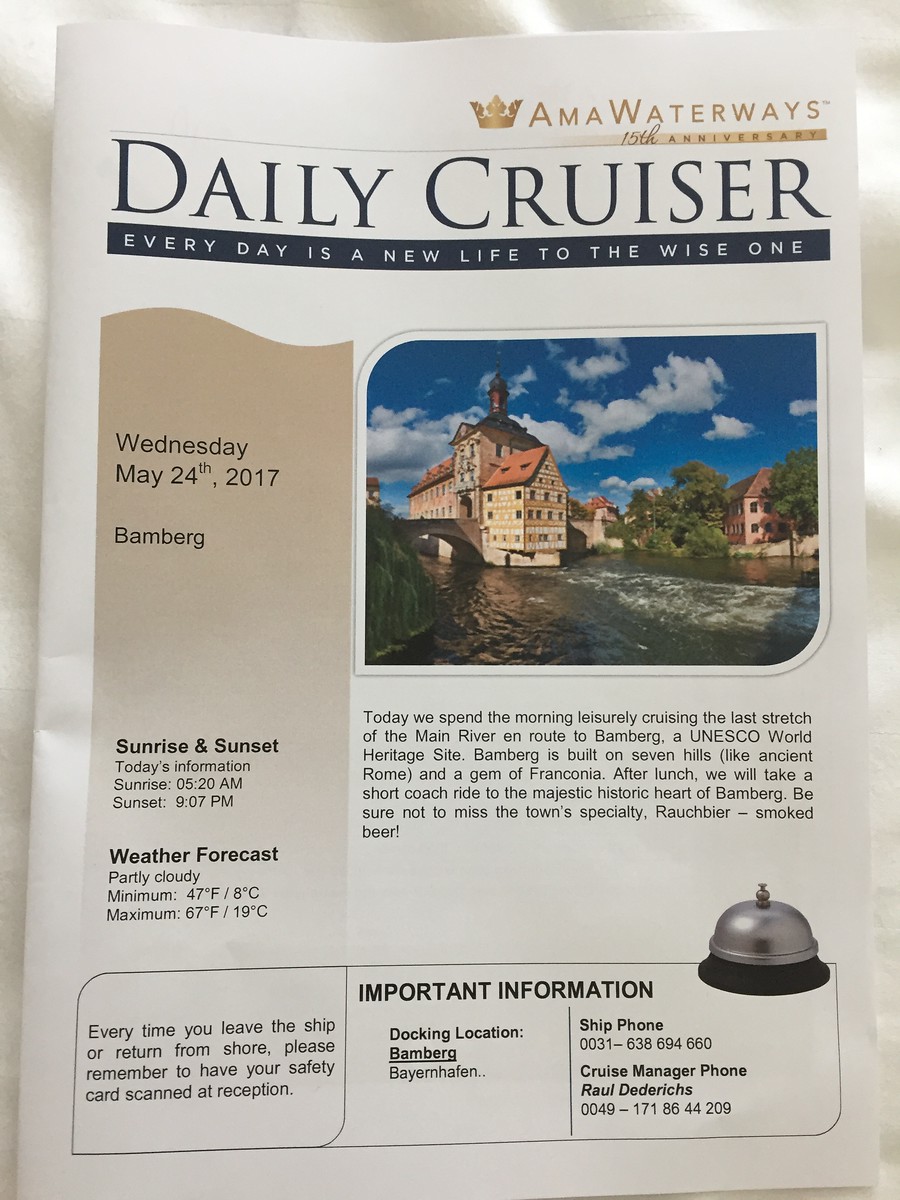 Featured image of post Day 7-8 of Magnificent Europe river cruise on AmaPrima: Bamberg and Nuremberg - May 24-25, 2017