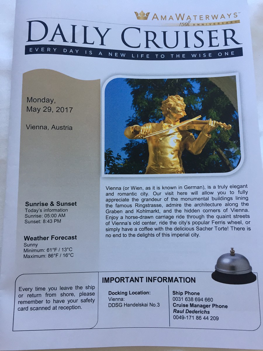 Featured image of post Day 12-13 of Magnificent Europe river cruise on AmaPrima: Vienna and Bratislava - May 29-30, 2017