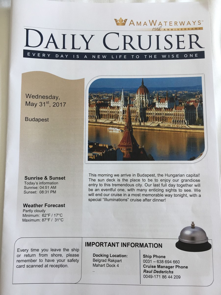 Featured image of post Day 14 of Magnificent Europe river cruise on AmaPrima: Budapest, disembarkation, post-cruise day 1 - May 31-June 1, 2017