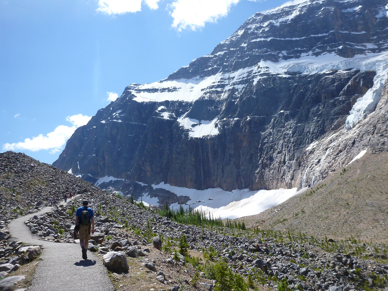 Hiking Cavell Meadows, Athabasca Falls, Wilcox Pass, staying at Crossing Resort - July 3, 2014